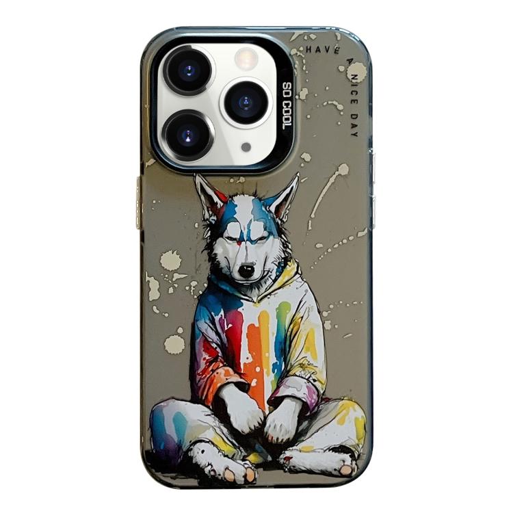 Animal Pattern Oil Painting Series PC + TPU Phone Case, For iPhone 11 Pro