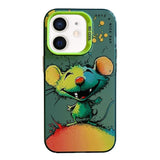 Animal Pattern Oil Painting Series PC + TPU Phone Case, For iPhone 12 mini