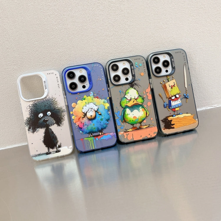 Animal Pattern Oil Painting Series PC + TPU Phone Case, For iPhone 14 Pro