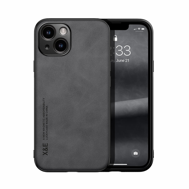 Skin Feel Magnetic Leather Back Phone Case, For iPhone 14, For iPhone 14 Pro, For iPhone 14 Pro Max