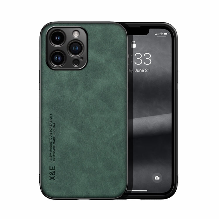 Skin Feel Magnetic Leather Back Phone Case, For iPhone 14, For iPhone 14 Pro, For iPhone 14 Pro Max