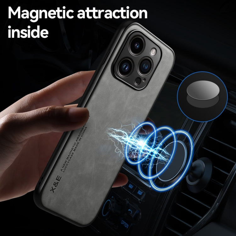 Skin Feel Magnetic Leather Back Phone Case, For iPhone 14, For iPhone 14 Pro, For iPhone 14 Pro Max