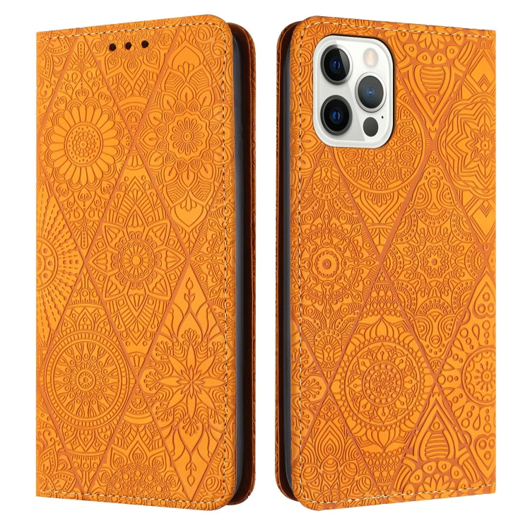 Ethnic Embossed Adsorption Leather Phone Case, For iPhone 15 Pro Max, For iPhone 15 Pro, For iPhone 15 Plus, For iPhone 15