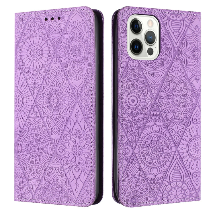 Ethnic Embossed Adsorption Leather Phone Case, For iPhone 15 Pro Max, For iPhone 15 Pro, For iPhone 15 Plus, For iPhone 15
