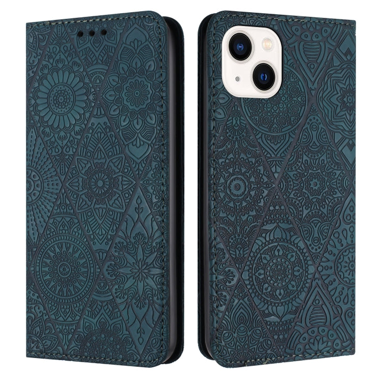 Ethnic Embossed Adsorption Leather Phone Case, For iPhone 15 Pro Max, For iPhone 15 Pro, For iPhone 15 Plus, For iPhone 15