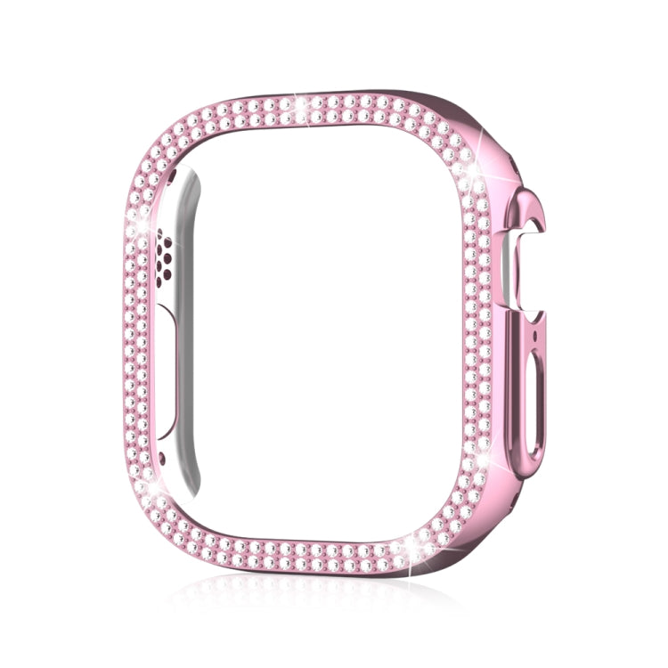 Double Row Diamond Hollow PC Watch Case, For Apple Watch Ultra 2 / Ultra 49mm