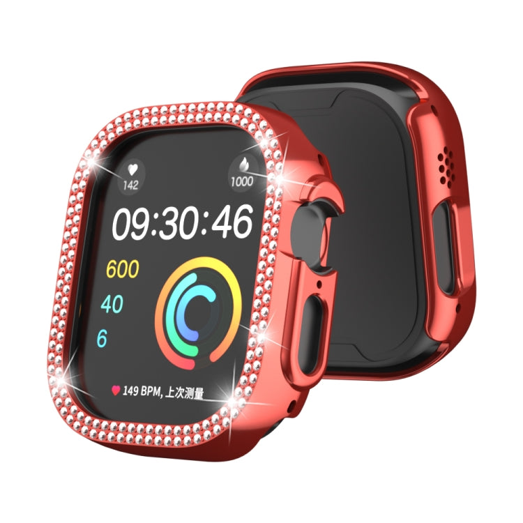 Double Row Diamond Hollow PC Watch Case, For Apple Watch Ultra 2 / Ultra 49mm