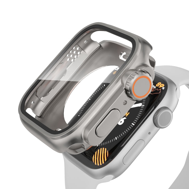 Change to Ultra 49mm Waterproof All-Inclusive Film Hybrid PC Watch Case, For Apple Watch Series 6 / 5 / 4 / SE 44mm, For Apple Watch Series 6 / 5 / 4 / SE 40mm, For Apple Watch Series 9 / 8 / 7 45mm, For Apple Watch Series 9 / 8 / 7 41mm
