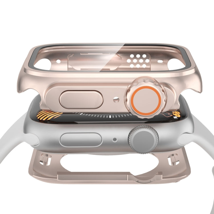 Change to Ultra 49mm Waterproof All-Inclusive Film Hybrid PC Watch Case, For Apple Watch Series 6 / 5 / 4 / SE 44mm, For Apple Watch Series 6 / 5 / 4 / SE 40mm, For Apple Watch Series 9 / 8 / 7 45mm, For Apple Watch Series 9 / 8 / 7 41mm