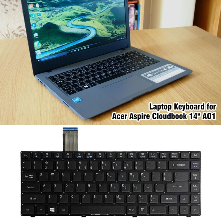 US Version Laptop Keyboard, For Acer Chromebook 15 C910 / CB3-431, For Acer Aspire Cloudbook 14 A01