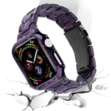 Printed Resin PC Watch Band Case Kit, For Apple Watch Series 6/5/4/SE 44mm, For Apple Watch Series 6/5/4/SE 40mm, For Apple Watch Series 9 / 8 / 7 45mm, For Apple Watch Series 9 / 8 / 7 41mm