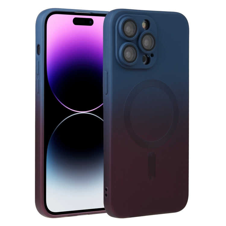 Liquid TPU Silicone Gradient MagSafe Phone Case, For iPhone 16, For iPhone 15 Pro Max, For iPhone 15 Pro, For iPhone 15 Plus, For iPhone 15