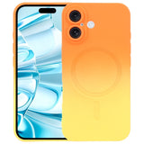 Liquid TPU Silicone Gradient MagSafe Phone Case, For iPhone 16, For iPhone 15 Pro Max, For iPhone 15 Pro, For iPhone 15 Plus, For iPhone 15