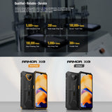 Ulefone Armor X13, IP68/IP69K Rugged Phone, 6.52 inch Android 15 MediaTek Helio G36 Octa Core, Network: 4G, NFC, OTG, 6GB+64GB