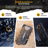 Ulefone Armor X13, IP68/IP69K Rugged Phone, 6.52 inch Android 15 MediaTek Helio G36 Octa Core, Network: 4G, NFC, OTG, 6GB+64GB