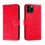 Lace Flower Embossing Flip Leather Phone Case, For iPhone 16, For iPhone 15 Pro Max, For iPhone 15 Pro, For iPhone 15 Plus, For iPhone 15