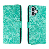 Lace Flower Embossing Flip Leather Phone Case, For iPhone 16, For iPhone 15 Pro Max, For iPhone 15 Pro, For iPhone 15 Plus, For iPhone 15