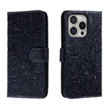 Lace Flower Embossing Flip Leather Phone Case, For iPhone 17e / 16e, For iPhone 17 Pro Max, For iPhone 17 Pro, For iPhone 17, For iPhone Air, For iPhone 16 Pro Max, For iPhone 16 Pro, For iPhone 16 Plus
