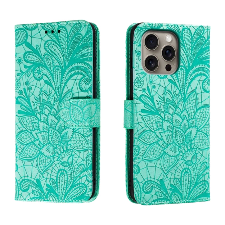 Lace Flower Embossing Flip Leather Phone Case, For iPhone 17e / 16e, For iPhone 17 Pro Max, For iPhone 17 Pro, For iPhone 17, For iPhone Air, For iPhone 16 Pro Max, For iPhone 16 Pro, For iPhone 16 Plus