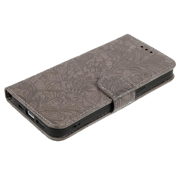 Lace Flower Embossing Flip Leather Phone Case, For iPhone 17e / 16e, For iPhone 17 Pro Max, For iPhone 17 Pro, For iPhone 17, For iPhone Air, For iPhone 16 Pro Max, For iPhone 16 Pro, For iPhone 16 Plus