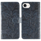Lace Flower Embossing Flip Leather Phone Case, For iPhone 17e / 16e, For iPhone 17 Pro Max, For iPhone 17 Pro, For iPhone 17, For iPhone Air, For iPhone 16 Pro Max, For iPhone 16 Pro, For iPhone 16 Plus