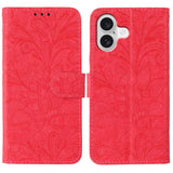 Lace Flower Embossing Flip Leather Phone Case, For iPhone 17e / 16e, For iPhone 17 Pro Max, For iPhone 17 Pro, For iPhone 17, For iPhone Air, For iPhone 16 Pro Max, For iPhone 16 Pro, For iPhone 16 Plus