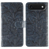 Lace Flower Embossing Flip Leather Phone Case, For iPhone 17e / 16e, For iPhone 17 Pro Max, For iPhone 17 Pro, For iPhone 17, For iPhone Air, For iPhone 16 Pro Max, For iPhone 16 Pro, For iPhone 16 Plus