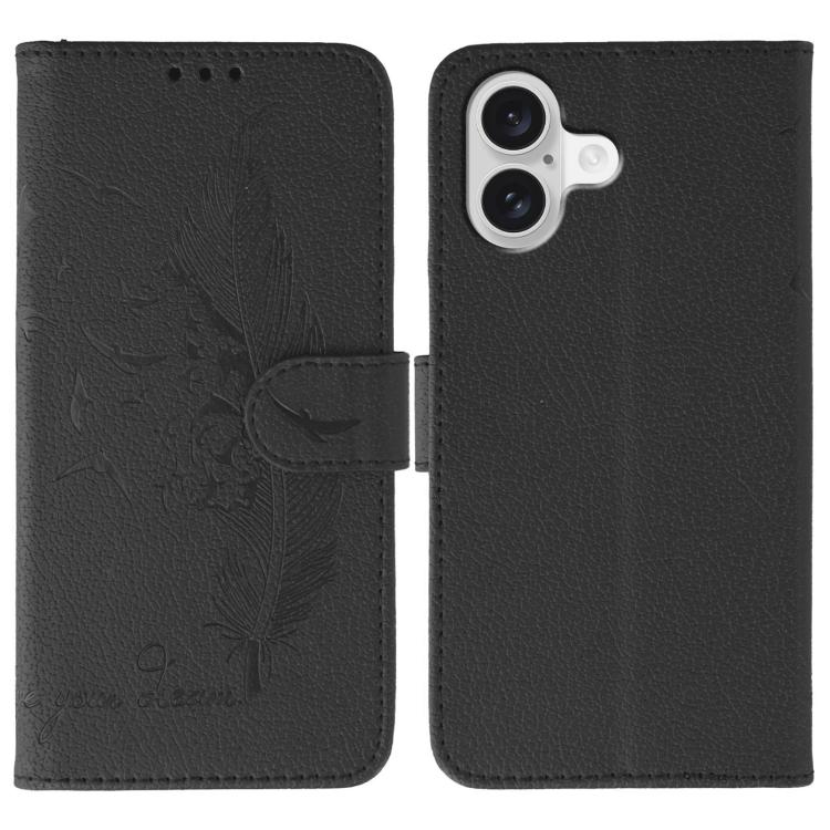 Feather Pattern Litchi Texture Leather Phone Case, For iPhone 17 Pro Max, For iPhone 17 Pro, For iPhone 17, For iPhone Air, For iPhone 15 Pro Max, For iPhone 15 Pro, For iPhone 15 Plus, For iPhone 15