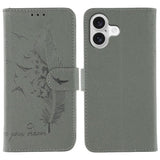 Feather Pattern Litchi Texture Leather Phone Case, For iPhone 17 Pro Max, For iPhone 17 Pro, For iPhone 17, For iPhone Air, For iPhone 15 Pro Max, For iPhone 15 Pro, For iPhone 15 Plus, For iPhone 15