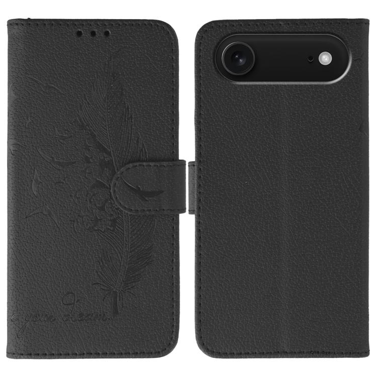 Feather Pattern Litchi Texture Leather Phone Case, For iPhone 17 Pro Max, For iPhone 17 Pro, For iPhone 17, For iPhone Air, For iPhone 15 Pro Max, For iPhone 15 Pro, For iPhone 15 Plus, For iPhone 15