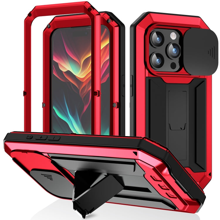 R-JUST Sliding Camera IP54 Life Waterproof Holder Phone Case, For iPhone 15 Pro Max, For iPhone 15 Pro, For iPhone 15 Plus, For iPhone 15