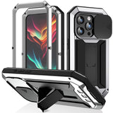 R-JUST Sliding Camera IP54 Life Waterproof Holder Phone Case, For iPhone 15 Pro Max, For iPhone 15 Pro, For iPhone 15 Plus, For iPhone 15