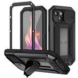 R-JUST Sliding Camera IP54 Life Waterproof Holder Phone Case, For iPhone 15 Pro Max, For iPhone 15 Pro, For iPhone 15 Plus, For iPhone 15
