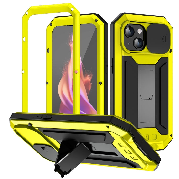 R-JUST Sliding Camera IP54 Life Waterproof Holder Phone Case, For iPhone 15 Pro Max, For iPhone 15 Pro, For iPhone 15 Plus, For iPhone 15