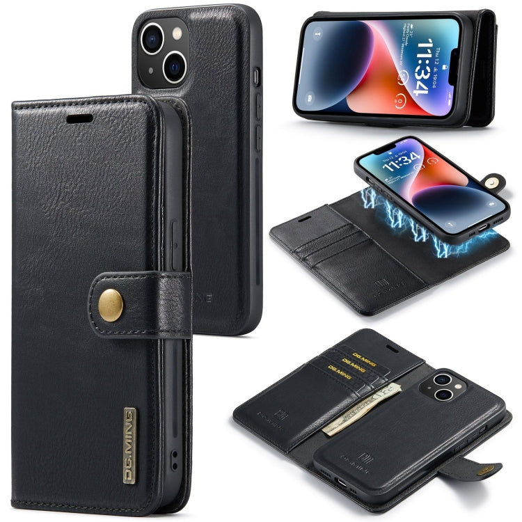 DG.MING Crazy Horse Texture Detachable Magnetic Leather Phone Case, For iPhone 15 Pro Max, For iPhone 15 Pro, For iPhone 15 Plus, For iPhone 15