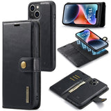 DG.MING Crazy Horse Texture Detachable Magnetic Leather Phone Case, For iPhone 15 Pro Max, For iPhone 15 Pro, For iPhone 15 Plus, For iPhone 15