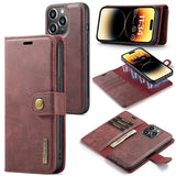 DG.MING Crazy Horse Texture Detachable Magnetic Leather Phone Case, For iPhone 15 Pro Max, For iPhone 15 Pro, For iPhone 15 Plus, For iPhone 15