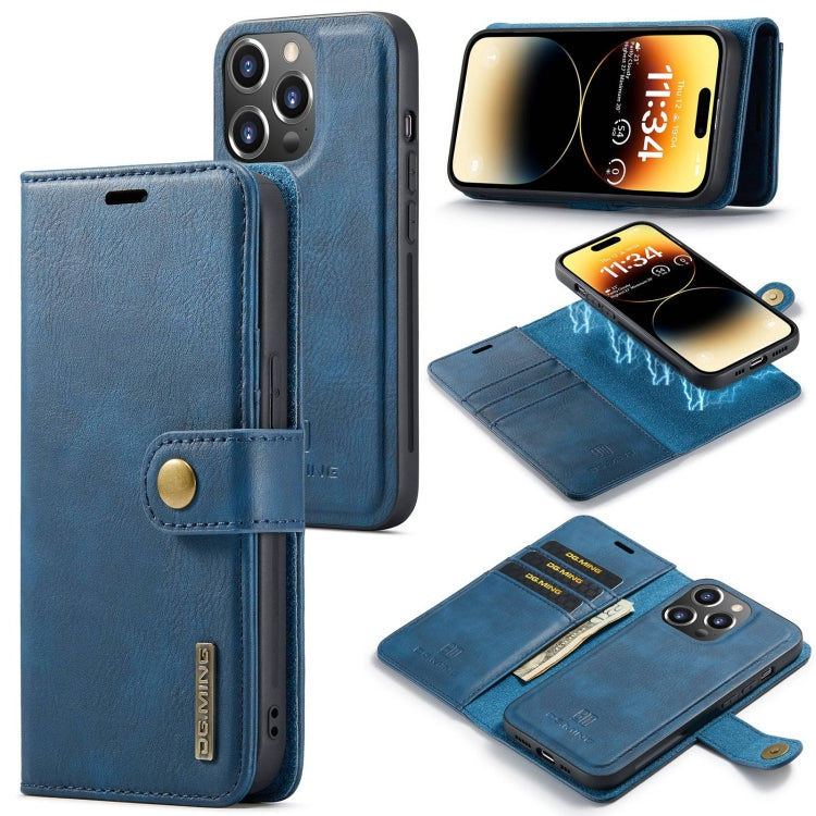 DG.MING Crazy Horse Texture Detachable Magnetic Leather Phone Case, For iPhone 15 Pro Max, For iPhone 15 Pro, For iPhone 15 Plus, For iPhone 15