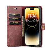 DG.MING Crazy Horse Texture Detachable Magnetic Leather Phone Case, For iPhone 15 Pro Max, For iPhone 15 Pro, For iPhone 15 Plus, For iPhone 15