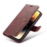 DG.MING Crazy Horse Texture Detachable Magnetic Leather Phone Case, For iPhone 15 Pro Max, For iPhone 15 Pro, For iPhone 15 Plus, For iPhone 15