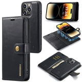 DG.MING Crazy Horse Texture Detachable Magnetic Leather Phone Case, For iPhone 15 Pro Max, For iPhone 15 Pro, For iPhone 15 Plus, For iPhone 15