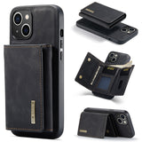 DG.MING M1 Series 3-Fold Multi Card Wallet Leather Phone Case, For iPhone 15 Pro Max, For iPhone 15 Pro, For iPhone 15 Plus, For iPhone 15