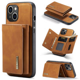 DG.MING M1 Series 3-Fold Multi Card Wallet Leather Phone Case, For iPhone 15 Pro Max, For iPhone 15 Pro, For iPhone 15 Plus, For iPhone 15