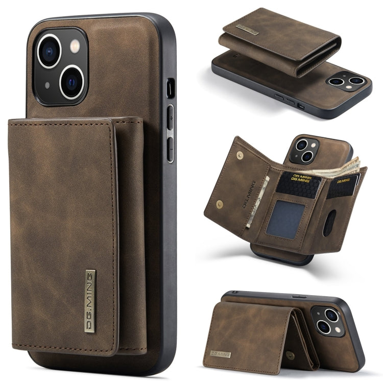 DG.MING M1 Series 3-Fold Multi Card Wallet Leather Phone Case, For iPhone 15 Pro Max, For iPhone 15 Pro, For iPhone 15 Plus, For iPhone 15