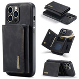 DG.MING M1 Series 3-Fold Multi Card Wallet Leather Phone Case, For iPhone 15 Pro Max, For iPhone 15 Pro, For iPhone 15 Plus, For iPhone 15