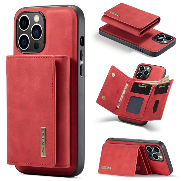 DG.MING M1 Series 3-Fold Multi Card Wallet Leather Phone Case, For iPhone 15 Pro Max, For iPhone 15 Pro, For iPhone 15 Plus, For iPhone 15