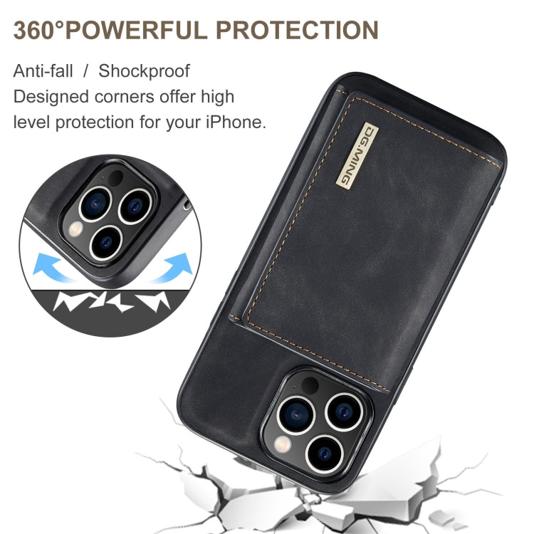 DG.MING M1 Series 3-Fold Multi Card Wallet Leather Phone Case, For iPhone 15 Pro Max, For iPhone 15 Pro, For iPhone 15 Plus, For iPhone 15