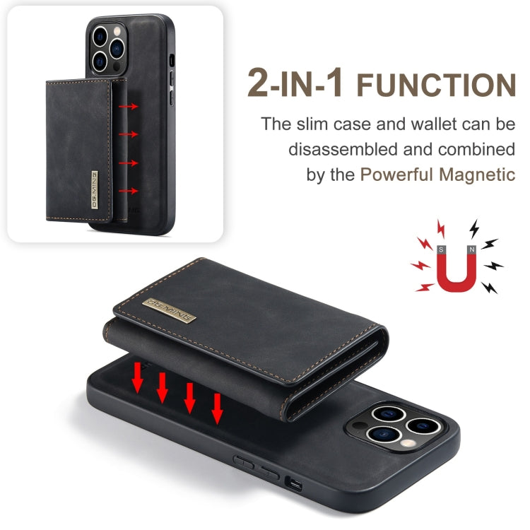 DG.MING M1 Series 3-Fold Multi Card Wallet Leather Phone Case, For iPhone 15 Pro Max, For iPhone 15 Pro, For iPhone 15 Plus, For iPhone 15