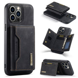 DG.MING M2 Series 3-Fold Card Bag Wallet Leather Phone Case, For iPhone 15 Pro Max, For iPhone 15 Pro, For iPhone 15 Plus, For iPhone 15