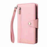 Rivet Buckle 9 Cards Three Fold Leather Phone Case, For iPhone 15 Pro Max, For iPhone 15 Pro, For iPhone 15 Plus, For iPhone 15